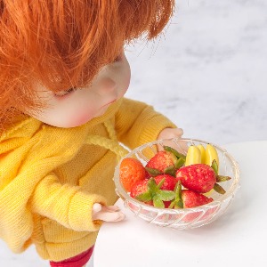 오비츠11 미니어처 그릇 과일 볼 미니어쳐 화채 샐러드볼 주방용품 넨도로이드 집순이취미